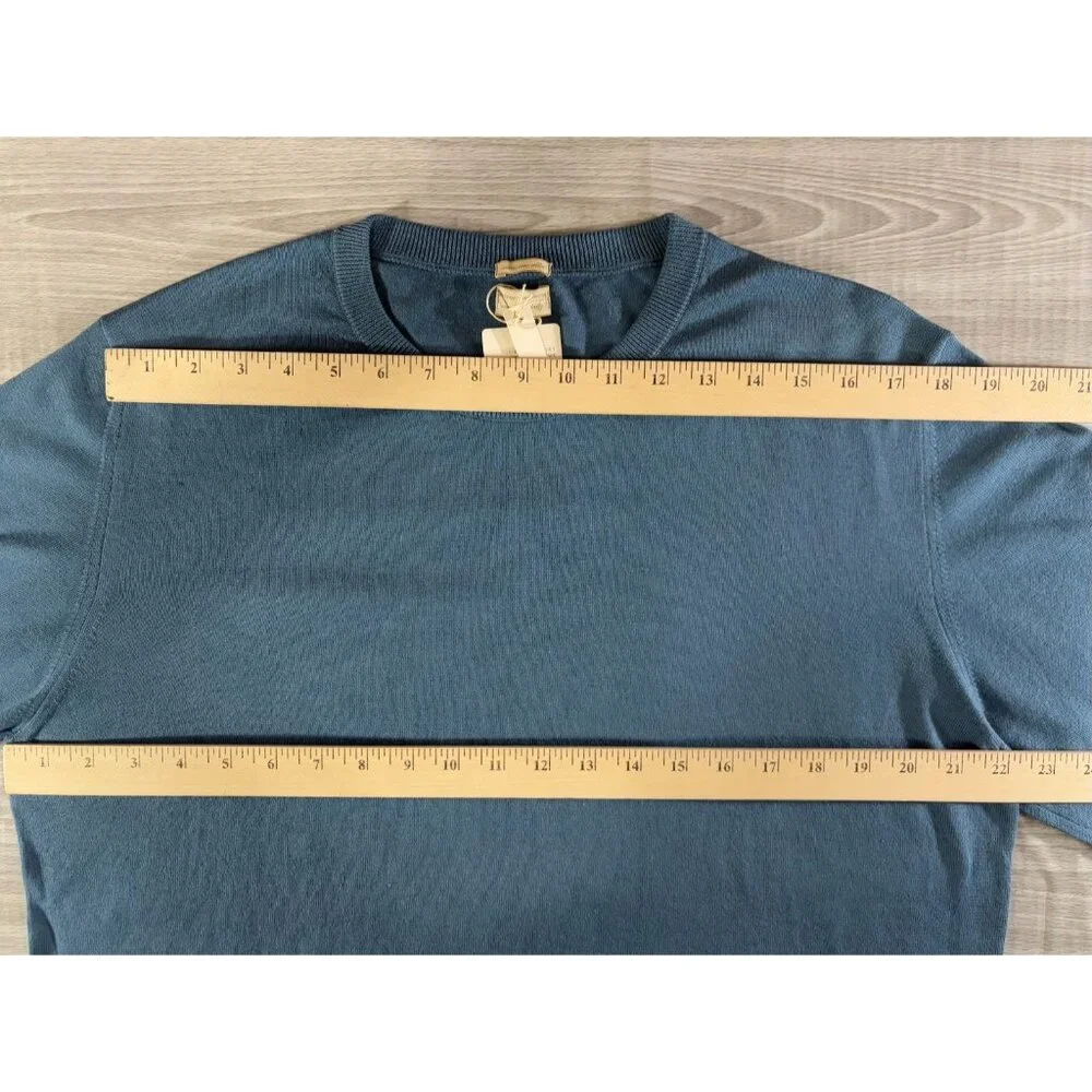 Massimo Alba Cotton cashmere jersey t-shirt sz M color blue rain NWT $490 ItalY - Picture 8 of 9